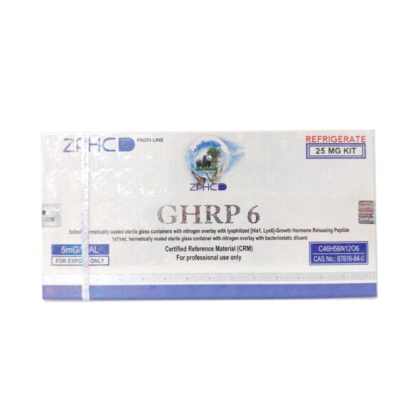 GHRP-6 ZPHC — 25 mg (5 vials × 5 mg)