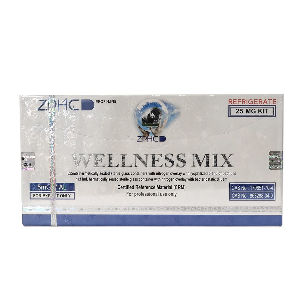 Wellness Mix ZPHC — 25 mg (Ipamorelin 2.5 mg + CJC-1295 2.5 mg) — 5 vials × 5 mg