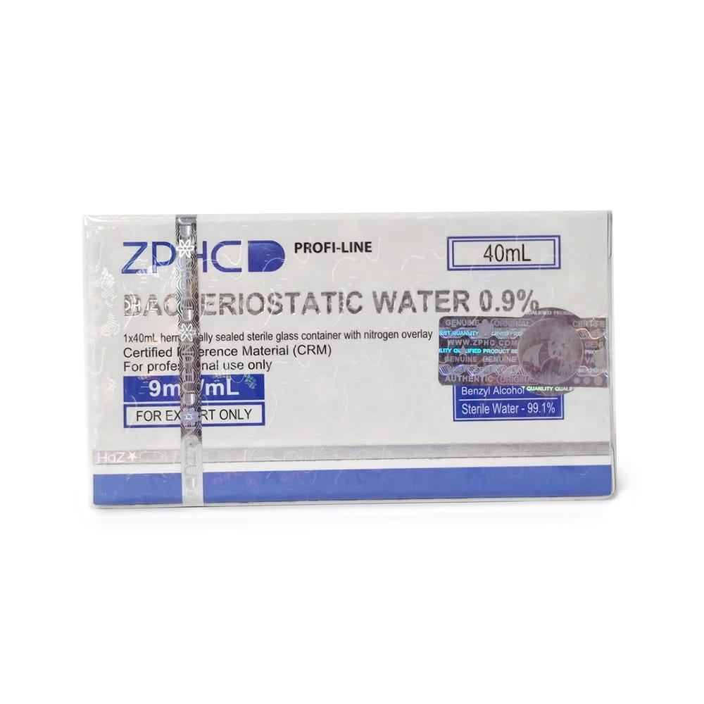 Bacteriostatic Water 0.9% ZPHC — 40 ml Multi-Dose Vial